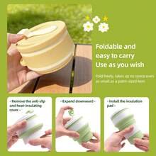 Foldable Pet Water Bowl, Silicone Portable Cat Dog Drinking Cup Outdoor Water Bottle - Multicolor - View 3