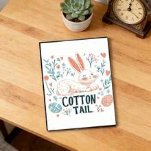 复活节兔子棉尾巴艺术 - 黑色 - 查看 10