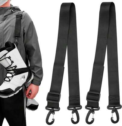 MOPHOEXII 2 Pack Ski Boot Carrier Straps, Adjustable Shoulder Sling, Skates Carry Leash, Roller Skate Leash For Skiing