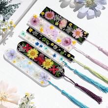 3pcs Silicone Bookmark Mold Set, 3 Shapes, With 20 Tassels, Suitable For Epoxy Resin, Rectangular Bookmark Resin Mold, For Handmade Craft Bookmarks And Gifts - Milky White/silicone - View 2