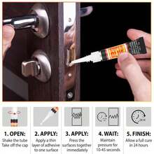 WhizToys Super Glue (12-Pack),Quick-Drying, Clear Liquid Super Glue For Plastic,Metal,Wood, Ceramic,Rubber And More,Strong Bonding Adhesive For Crafts,Repairs,DIY - ColorA - 查看 7