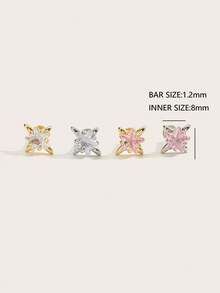 1 Pair Fashionable Minimalist Star Stud Earrings, Suitable For Women's Daily Wear - Star - View 6