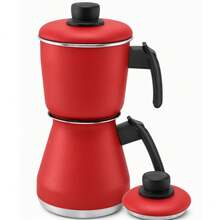 1.2 升 意式铝制滤泡咖啡机 经济型 - 紅色 - 查看 1