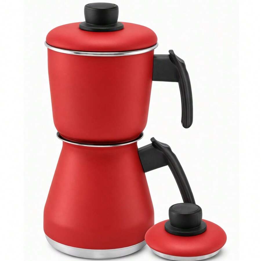 1.2 升 意式铝制滤泡咖啡机 经济型 - 紅色 - 查看 1