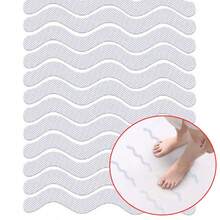 [12 MIẾNG DÁN CHỐNG TRƯỢT] 12 miếng dán chống trượt trong suốt cho sàn bồn tắm, băng dính chống trượt an toàn, dễ dán và dễ tháo, ngăn ngừa trượt ngã, trang trí phòng tắm, phụ kiện phòng tắm - trong suốt - Xem 1