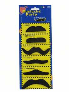 12pcs Black Fake Mustache, Photography Props And Party Supplies - Multicolor - View 6