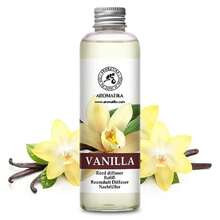 Vanilla Diffuser Refill w/Natural Essential Vanilla Oil 6.8 Fl Oz - Intensive - Fresh and Long Lasting Fragrance - Reed Diffuser Oil Refill Vanilla - for Aromatherapy - SPA - Home - Office - Fitness - Paquete de 1 unidad de 6.8 onzas líquidas - Ver 1