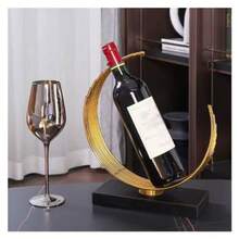 Almacenamiento independiente para botelleros Estante de hierro for decoración de vinos armario de vino for restaurante decoración estante de vinos tinto estante creativo for botellas de vino for el - como en la foto - Ver 5