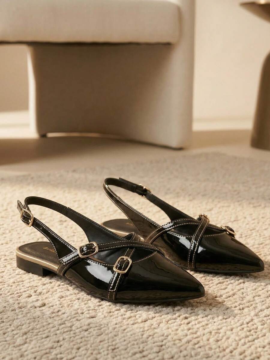 Women Flats - 黑色 - 查看 1