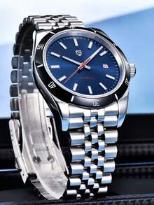 PAGANI DESIGN DESIGN 2026 Đồng hồ nam Seagull ST6 tự động cơ khí, thép không gỉ, chống nước, mặt kính sapphire PD-1821 - Màu xanh lam - Xem 5