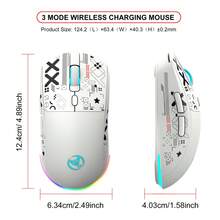 T90PRO 三模式充电底座无线鼠标，RGB 背光静音游戏鼠标，适用于台式机和笔记本电脑 - 查看 10