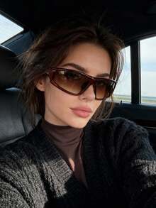 1pc Unisex Y2K Style Asymmetric Futuristic Fashion Fashion Glasses - Multicolor - View 1