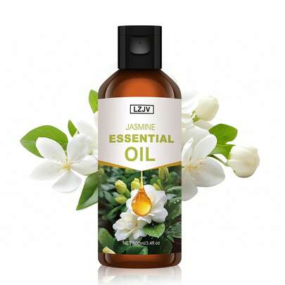 LZJV 100毫升/3.4液盎司，30毫升/1.0液盎司茉莉精油，适用于香薰机、加湿器、手工皂制作、家居及酒店护理、香薰蜡烛、芳香疗法，纯精油。多功能精油，可搭配使用效果更佳，是节日馈赠佳品。