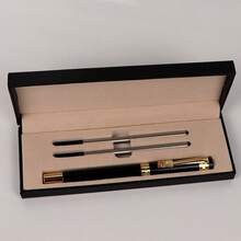 Bút ký kim loại nguyên khối, bộ quà tặng doanh nghiệp, có thể tùy chỉnh với logo hoặc khắc chữ. - màu đen - Xem 8