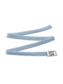 Women's Elegant V-Neck Ruffle Hem Solid Color Dress, Asymmetric/Irregular Midi Dress For Elegant Occasions, Weddings, Office, Daily Wear, Spring/Summer - Baby Blue - View 11