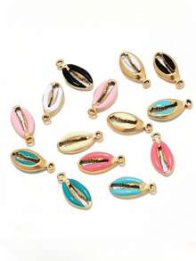 10个/20个/50个/100个随机混合3D珐琅贝壳吊坠配件，DIY项链手链耳环手工小饰品配件 - 鉗子 - 查看 4