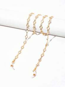 1pc Multicolor Crystal Rhinestone Metal Eyeglasses Chain - Multicolor - View 5