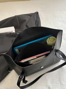 High-Quality Fashion Versatile Handbag, 2025 New Summer Large Capacity Niche Luxury Shoulder Tote Bag For Women - Black - View 4