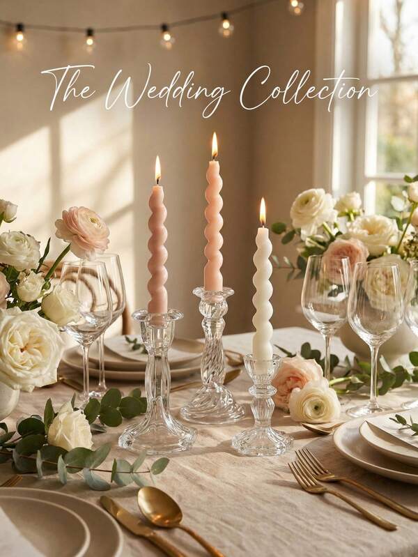 一套透明玻璃烛台，彩色多形状玻璃烛台，适用于户外花园装饰、办公桌装饰、香薰蜡烛杯、烛光晚餐、室内氛围、婚礼、万圣节、派对、家庭聚会、求婚、餐桌装饰、婚礼餐桌装饰、生日庆祝装饰、婚礼装饰、母亲节礼物、复活节装饰，绿色，餐桌装饰