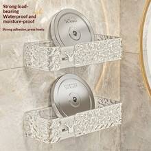No Drill Bathroom Wall Mounted Storage Box, Thick Plastic Facial Tissue Towel Toilet Organizer Rack - Multicolor - View 4