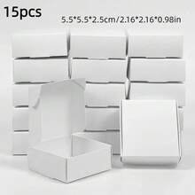 15 hộp quà mini bằng giấy Kraft trang nhã, kích thước 2.56"X2.56"X1.18"/2.16"X2.16"X0.98", thích hợp đựng mặt dây chuyền, trang sức, quà tặng Ngày Valentine, Ngày của Mẹ, đám cưới, kỷ niệm, ngày lễ, tiệc Giáng sinh. - Xem 11