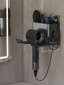 1个/2个装吹风机支架，免钻孔浴室吹风机收纳架，壁挂式吹风机整理架 - 彩色 - 查看 3