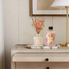 Reed Diffuser Refill Sandalwood Rose 17oz 500ml with 8 Sticks - Premium Long-Lasting Floral Essential Oil Home Fragrance for Bedroom Bathroom Home Decor - Rosa de sándalo - Ver 6