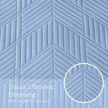 Queen Quilt Bedding SetBluish Grey Ultrasonic Full/Queen Quilt Set Reversible Microfiber Bedspread Lightweight Soft Modern Geometric Coverlet Set for All Seasons 1 Quilt 2 Pillow Shams - Gris azulado - Ver 6