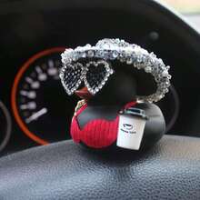 Đồ trang trí xe hơi hình vịt cao su đính đá lấp lánh | Vịt dễ thương mặc bikini, đội mũ, đeo kính thời trang và cầm cốc cà phê | Đồ trang trí xe hơi cao cấp. - Vịt trang trí - Xem 13