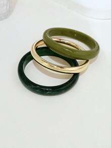 3-Piece Elegant Retro Bracelet Set, Fashionable Minimalist Design, Suitable For Daily Wear, Women's  Jewelry, Non-Inlaid, Ideal For Everyday And Party Occasions Year-Round (Premium Product) - 多色 QP - 查看 3