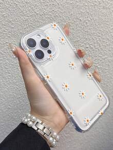 Flower 1pc Daisy Pattern Transparent Anti-Drop Phone Case Compatible With IPhone 16/11/12/13/14/15/15Pro/15 Plus/15 ProMax/7Plus/8Plus/X/Xs Max/Xr/11Pro/12Pro/13Pro/14Pro/12mini/13mini/11ProMax/12ProMax/13ProMax/14ProMax/14Plus/7/8/16Pro/16Plus/16ProMax/17/17PROMAX/17PRO/AIR - Multicolor - View 5