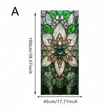 1/6片装花卉图案磨砂隐私窗膜。优雅白色花朵彩色玻璃风格静电吸附。可移除的遮光隔热隐私膜，适用于浴室、厨房、客厅门。 - 花卉 - 查看 12