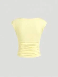 Damen Rundhals Plissee Ärmellos Camisole Tops, inklusive Blümchen und einfarbig, geeignet für Frühling zum Kombinieren im lässig Sommer - Verschiedenfarbig - Übersicht 4