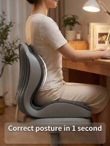 Shell Shaped Ergonomic Seat Cushion With Tailbone Pressure Relief Bionic Memory Seat For Long Hour Sitting Adults Breathable Office Workers Cushion To Improve Sitting Posture Desk Accessories Room Decor - Multicolor - View 7
