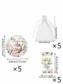 Bộ quà tặng tiệc tùng 30 món/15 món gồm ấm trà và gương tròn mini họa tiết hoa - Bao gồm 10/5 gương mini, 10/5 thiệp "Cảm ơn" và 10/5 túi vải organza. Với điểm nhấn là họa tiết hoa và tách trà duyên dáng, bộ quà tặng này là món quà lý tưởng cho các bữa tiệc cưới, sinh nhật, tiệc độc thân, kỷ niệm, tiệc trà, tiệc cô dâu và các buổi tụ họp theo chủ đề khác. - Một kích cỡ phù hợp cho tất cả - Xem 8