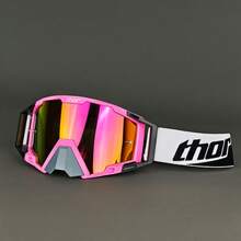 Professional Motocross Goggles, Full REVO Lens Unobstructed Vision, Adjustable Strap, Dense Sponge Comfort Fit, All-Weather Protection For Riding Skiing ATV ADV, Perfect Gift For Adults Teens - THOR - View 5