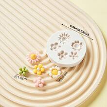 硅胶模具，雏菊组合模具，适用于蛋糕装饰、翻糖、巧克力、DIY工艺品、蜡烛熔块 - 查看 4