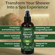 Eucalyptus Shower Spray 4oz Aromatherapy Shower Mist Spa and Sauna Inspired Shower Steamer Alternative for Refreshing Relaxing Showers - Bath Oil Spray Bath Eucalyptus Essential Oil - Paquete de 1 de 4 onzas líquidas - Ver 5