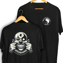 Men's Adult Cotton T-Shirt, Tony The Clown Country Style, Kids Streetwear Plus Size Up To 5XL 261 - 黑色 - 查看 1