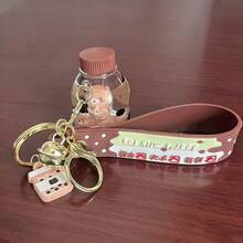 1个秋冬珍珠奶茶熊情侣钥匙扣，可爱包包挂饰钥匙圈 - 飲料瓶奶茶 - 查看 5