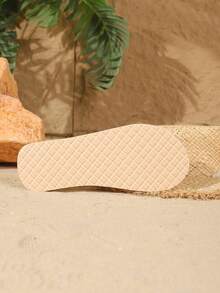 Dép xỏ ngón nữ đa năng mới, dép đế bằng thích hợp cho bãi biển và trong nhà, mùa hè. - Bạc F8 - Xem 6