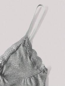 2 Pieces Of Lace Bow Decoration Romantic Side Camisole Vest Pajamas - XL - View 10