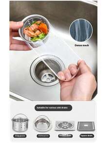 [Lưới lọc bồn rửa tái sử dụng] 100 chiếc lưới lọc bồn rửa dùng một lần và tái sử dụng, chất liệu vải dễ vệ sinh, bảo vệ đường thoát nước nhà bếp, đồ dùng nhà bếp bền bỉ. - Nhiều kiểu dáng - Xem 8