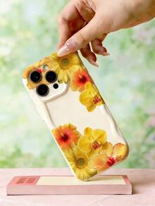这款亮黄色和橙色花卉图案的手机壳兼容 13/11/17/17 Pro/16/14/15/15 Pro/15 Plus/15 Pro Max/7 Plus/8 Plus/X/Xs Max/Xr/11 Pro/12 Pro/13 Pro/14 Pro/12 Mini/13 Mini/11 Pro Max/12 Pro Max/13 Pro Max/14 Pro Max/14 Plus/17 Pro Max/17 Air/6/6s Plus/7/8/16 Pro/16 Plus/16 Pro Max/SE2/17 Pro Max 以及三星 Galaxy A54/A14/A12/A13/A15/A32/A33/A24/A52S/S20/S21/S22/S23/S24/S23 Plus/S24 Ultra/S25/A15/A33/A23 – 热带风情芙蓉兰花图案 – 波浪边软TPU保护壳 – 夏日美学 - 彩色 - 查看 4