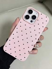 1 chiếc ốp lưng điện thoại TPU chống sốc tối giản chấm bi hồng đen, tương thích với Apple 17 Pro Max/16 Pro Max/15 Pro Max/17 Pro/17/16/15/14/13/12/11 Pro Max - Nhiều màu - Xem 2