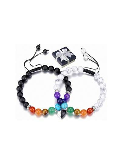 Pulseras para Mujer y Hombres,Pulsera Magnética para Parejas, Votos de Amor Eterno, Regalos para Parejas, Mejores Amigos, Hombres y mujeres,44314079