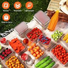 Refrigerator Storage Box, Fruit Fresh-Keeping Container, Large Capacity  Container, Airtight & Leak-Proof, Freezer , Microwave , Heat Resistant Up To 120°C Without Deformation - 24件套裝 - 查看 7