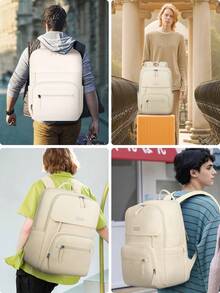 Backpacks For Women 15.6 Inches Waterproof Laptop Backpack Women's Backpack For University, Work, Travel, Beige - Multicolor - View 7