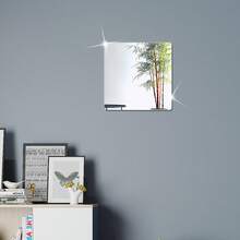 Espelho de acrílico quadrado grande de 40 cm (1/2/3/4 peças), sem necessidade de furar, autoadesivo, ideal para aluguel, dormitório, casa e maquiagem. - 40*40 - Ver 8