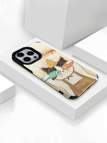 可爱卡通猫手机壳 - 鱼眼面具派对帽设计，ins风防震保护套，适用于 11/12/12Pro/13/14/14Pro/15Pro/16Pro/17Pro/14ProMax/15ProMax/16ProMax/17ProMax系列 - 彩色 - 查看 8